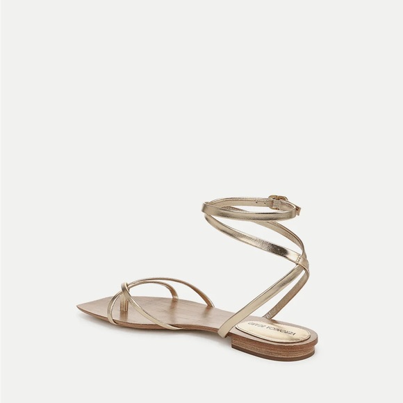 NIB Veronica Beard Allegra Sandal, light gold, size 9 - Picture 3 of 11